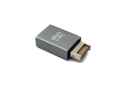 SYSTEM-S USB 3.1 Adapter Typ E Stecker zu 3.0 Typ A Buchse Adapter in Grau