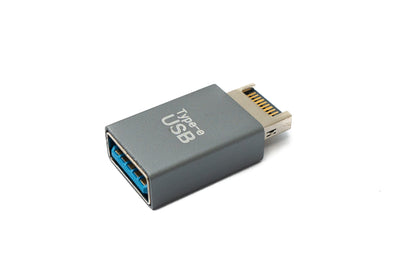 SYSTEM-S USB 3.1 Adapter Typ E Stecker zu 3.0 Typ A Buchse Adapter in Grau