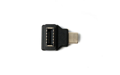 SYSTEM-S USB 3.1 Adapter Typ E Buchse zu Typ C Stecker Adapter Winkel in Schwarz