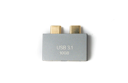 SYSTEM-S USB 3.1 Gen 2 Doppel Adapter 2x Typ C Stecker zu 2x 3.0 Typ A Buchse Kabel OTG