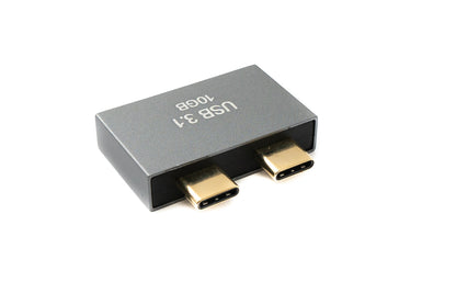 SYSTEM-S USB 3.1 Gen 2 Doppel Adapter 2x Typ C Stecker zu 2x 3.0 Typ A Buchse Kabel OTG