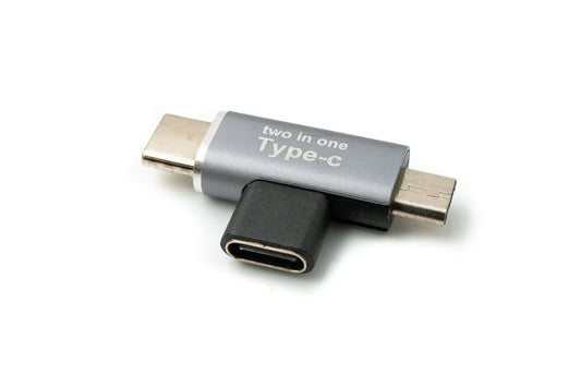 SYSTEM-S USB 3.1 Y Adapter Type C Female to Male &amp; 2.0 Micro B Male Angle Cable