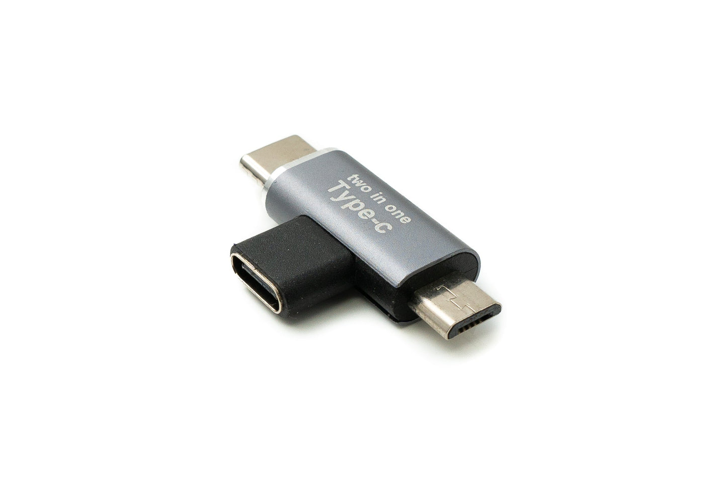 SYSTEM-S USB 3.1 Y Adapter Type C Female to Male &amp; 2.0 Micro B Male Angle Cable