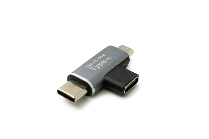 SYSTEM-S USB 3.1 Y Adapter Type C Female to Male &amp; 2.0 Micro B Male Angle Cable