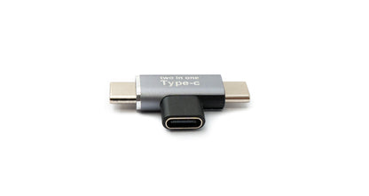 SYSTEM-S USB 3.1 Y Adapter Typ C Buchse zu 2x Stecker Winkel