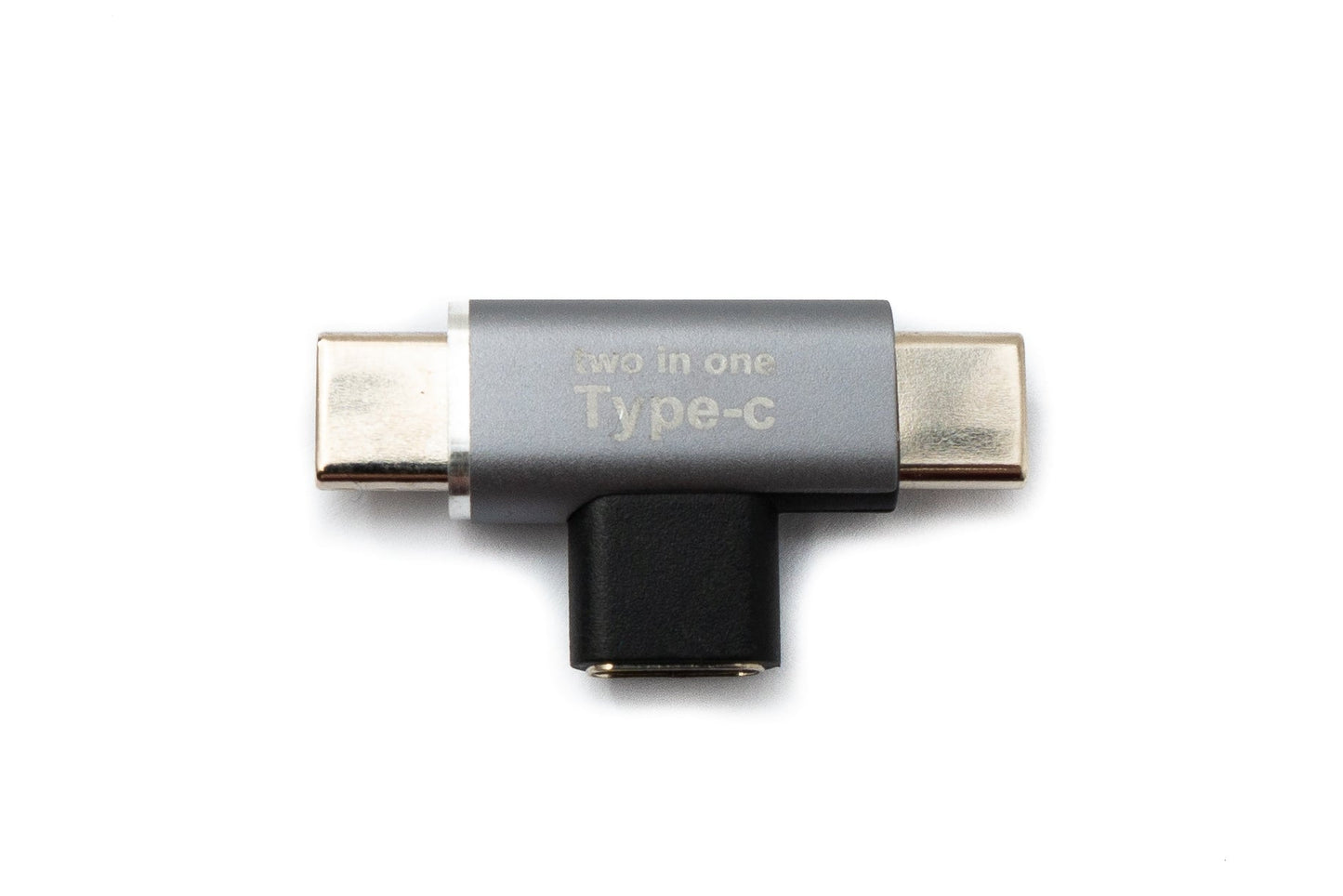 SYSTEM-S USB 3.1 Y Adapter Typ C Buchse zu 2x Stecker Winkel