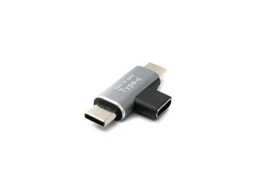 SYSTEM-S USB 3.1 Y Adapter Typ C Buchse zu 2x Stecker Winkel