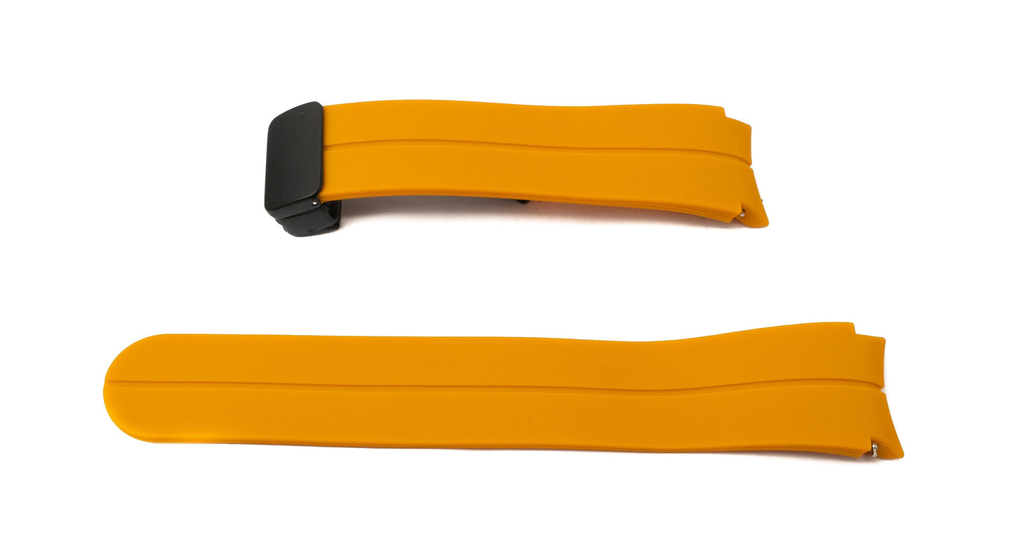 SYSTEM-S Armband 20 mm aus Silikon für Samsung Galaxy Watch 5 4 Smartwatch in Gelb