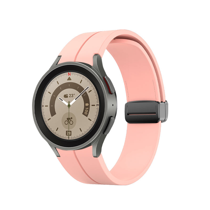 SYSTEM-S 20 mm silicone strap for Samsung Galaxy Watch 5 4 Smartwatch in pink