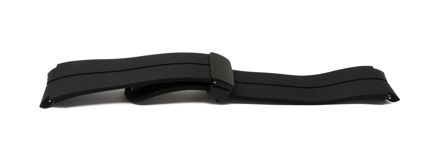 SYSTEM-S Armband 20 mm aus Silikon für Samsung Galaxy Watch 5 4 Smartwatch in Schwarz