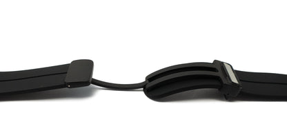 SYSTEM-S Armband 20 mm aus Silikon für Samsung Galaxy Watch 5 4 Smartwatch in Schwarz