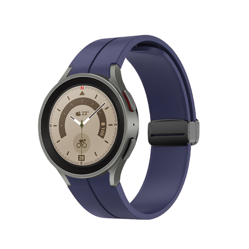 SYSTEM-S Armband 20 mm aus Silikon für Samsung Galaxy Watch 5 4 Smartwatch in Blau