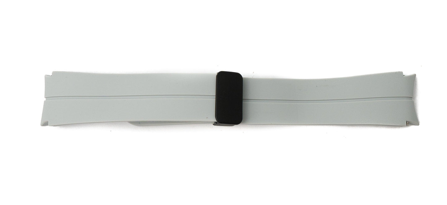 SYSTEM-S Armband 20 mm aus Silikon für Samsung Galaxy Watch 5 4 Smartwatch in Grau