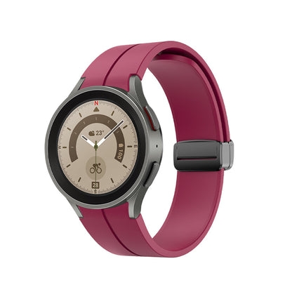 SYSTEM-S Armband 20 mm aus Silikon für Samsung Galaxy Watch 5 4 Smartwatch in Rot