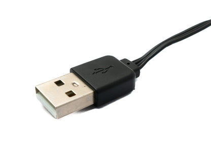 SYSTEM-S USB 2.0 cable 13 cm Mini B plug to Type A plug short flat Black