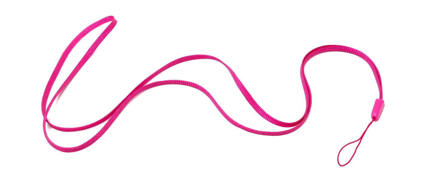 SYSTEM-S 5x Neck Strap Lanyard with Loop in Pink for Smartphone MP3 Player 