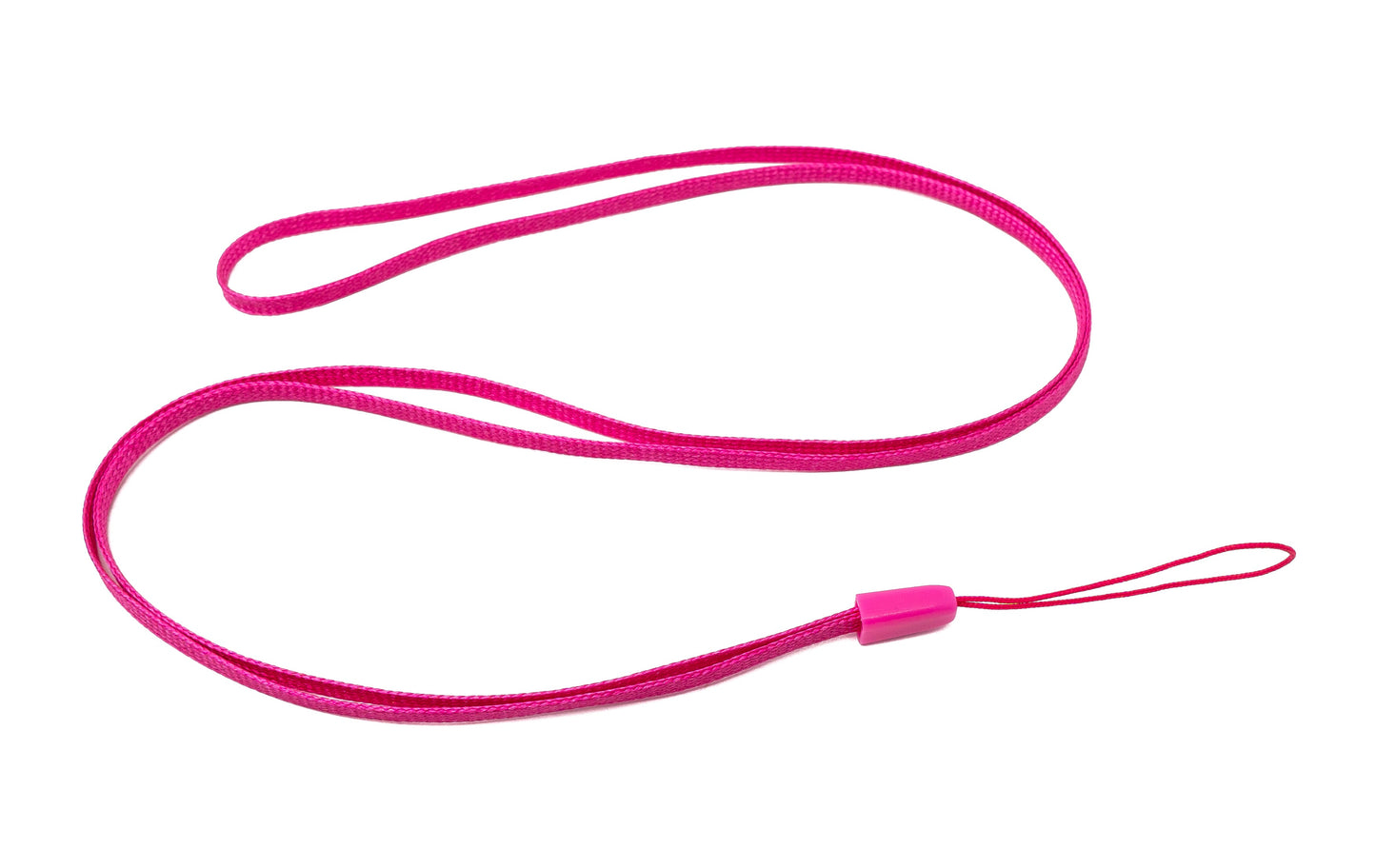 SYSTEM-S Halsband Umhängeband Trageband mit Schlaufe in Pink für Smartphone MP3-Player
