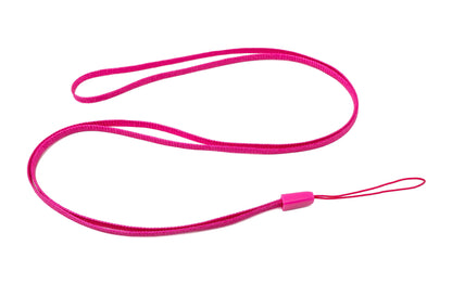 SYSTEM-S Halsband Umhängeband Trageband mit Schlaufe in Pink für Smartphone MP3-Player