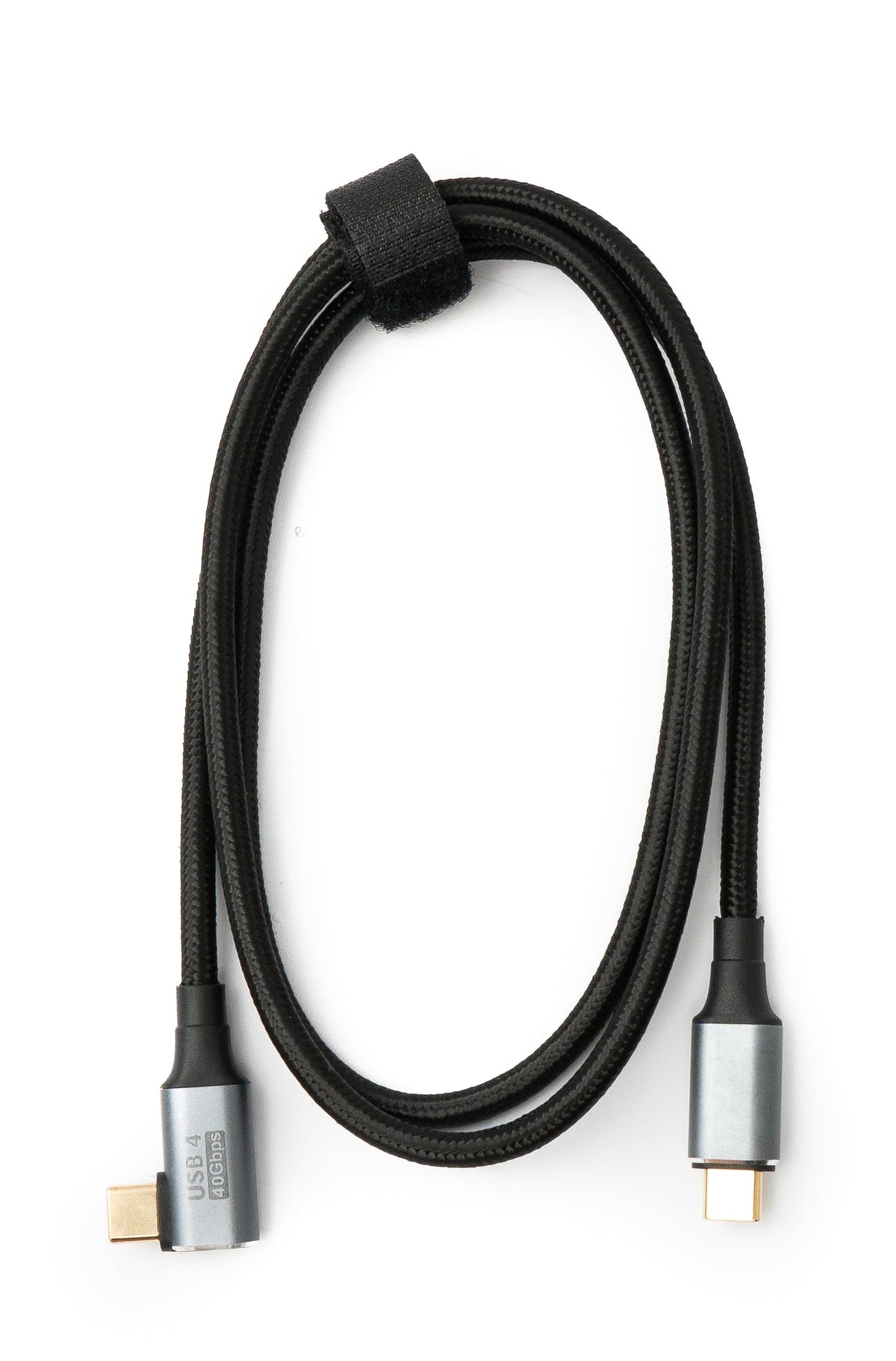 SYSTEM-S USB4 USB Kabel 100 cm Typ C Stecker zu Stecker 40 Gbit/s USB 4.0 geflochten Winkel