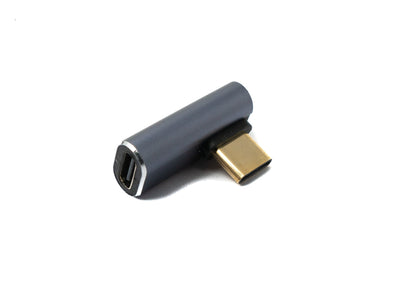 SYSTEM-S USB4 USB Adapter Typ C Stecker zu Buchse 40 Gbit/s Winkel USB 4.0 für macOS