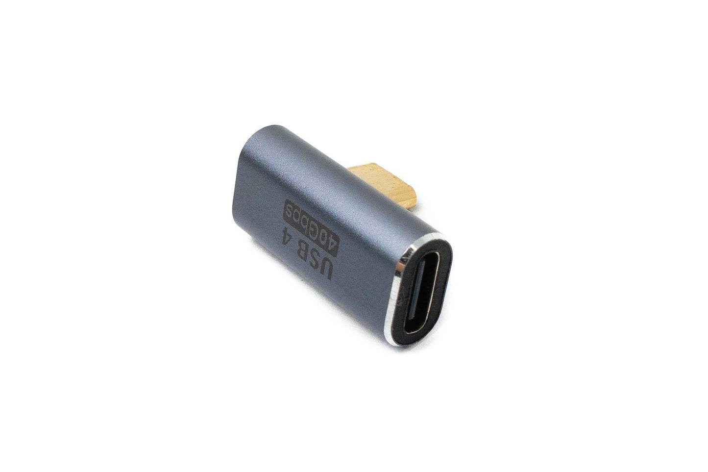 SYSTEM-S USB4 USB Adapter Typ C Stecker zu Buchse 40 Gbit/s Winkel USB 4.0 für macOS