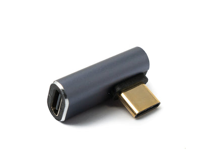 SYSTEM-S USB4 USB Adapter Typ C Stecker zu Buchse 40 Gbit/s Winkel USB 4.0 für macOS