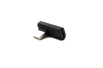 SYSTEM-S USB 3.1 Gen 2 Adapter Typ C Stecker zu Buchse Winkel Kabel in Schwarz
