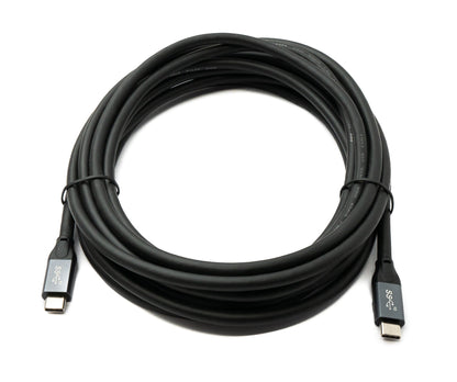 SYSTEM-S USB 3.1 Gen 2 Kabel 500 cm Typ C Stecker zu Stecker in Schwarz