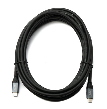 SYSTEM-S USB 3.1 Gen 2 Kabel 500 cm Typ C Stecker zu Stecker in Schwarz
