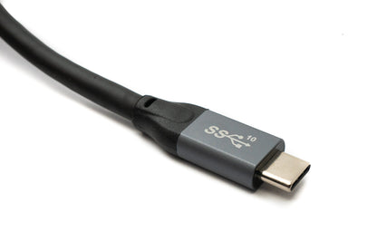 SYSTEM-S USB 3.1 Gen 2 Kabel 500 cm Typ C Stecker zu Stecker in Schwarz