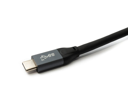 SYSTEM-S USB 3.1 Gen 2 Kabel 500 cm Typ C Stecker zu Stecker in Schwarz