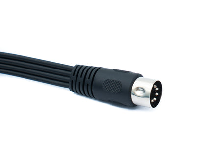 SYSTEM-S Cinch 4 RCA Kabel 150 cm Stecker zu DIN 5 polig Stecker Stereo Schwarz