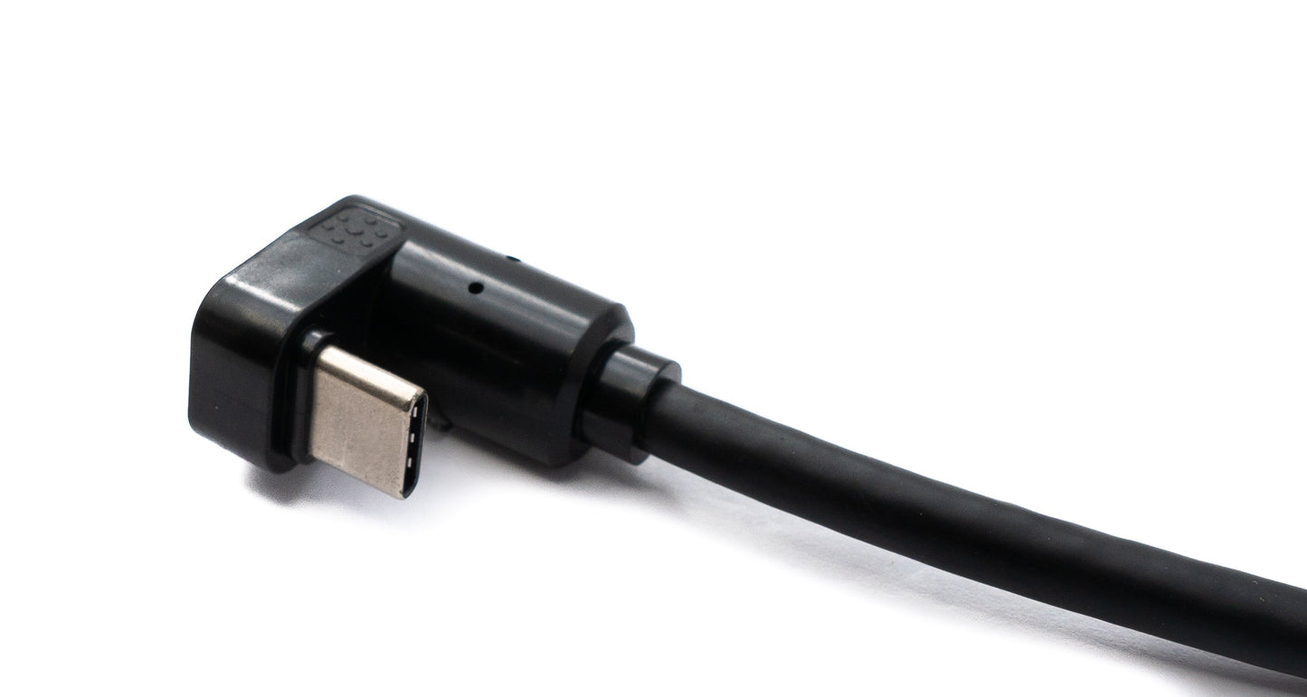 SYSTEM-S USB 3.2 Gen 1 Cable 200 cm Type C Male to Male U Turn 180° Angle Black