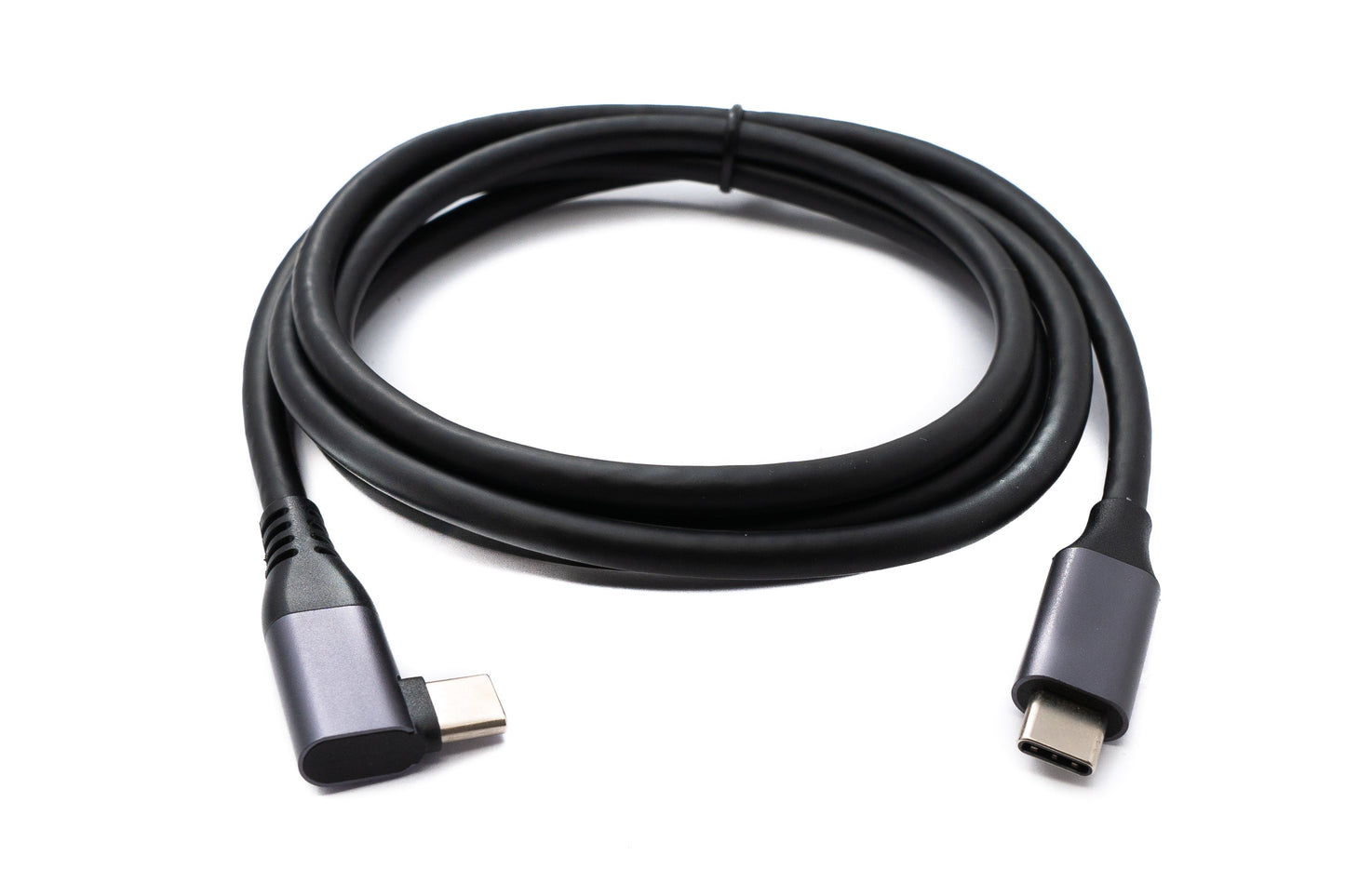 SYSTEM-S USB 3.2 Gen 1 cable 150 cm Type C male to male angled in black