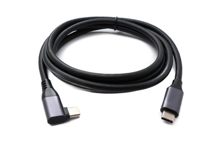 SYSTEM-S USB 3.2 Gen 1 cable 150 cm Type C male to male angled in black