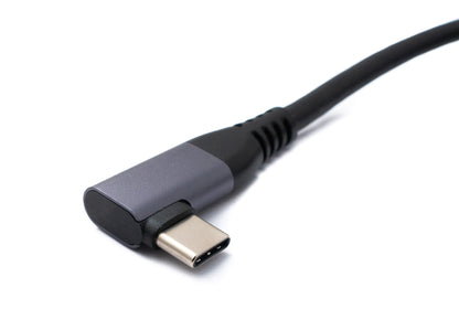 SYSTEM-S USB 3.2 Gen 1 cable 150 cm Type C male to male angled in black