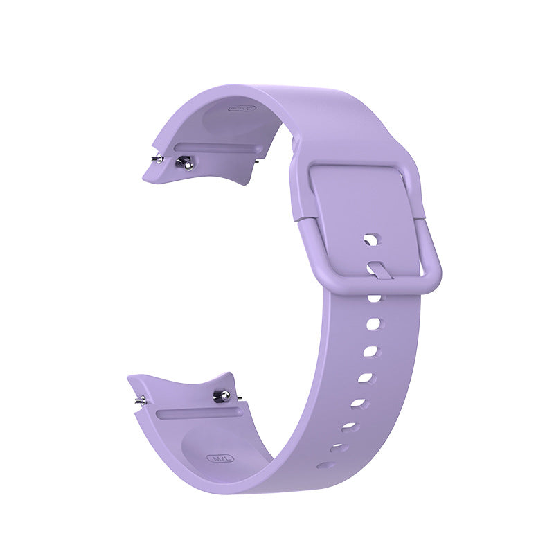 SYSTEM-S Armband 20 mm aus Silikon für Samsung Galaxy Watch 5 4 Smartwatch in Lila