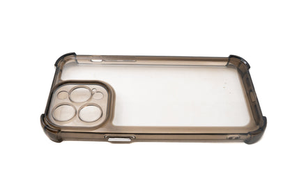 SYSTEM-S protective case shockproof made of TPU in black transparent case for iPhone 14 Pro Max