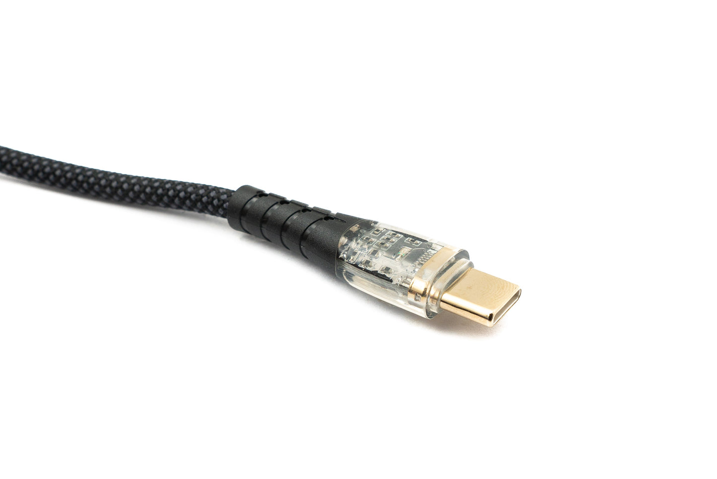 SYSTEM-S USB 3.1 Typ C Kabel 100 cm Stecker zu Stecker 5 Gbit/s geflochten Schwarz