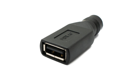 SYSTEM-S DC Adapter 20V 5,5 x 2,1 Buchse zu USB 2.0 Buchse Kabel in Schwarz