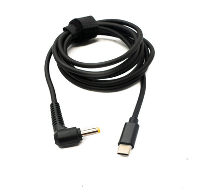 SYSTEM-S DC 9V Kabel 150 cm 4,0 x 1,7 Stecker zu USB 3.1 Typ C Stecker Winkel