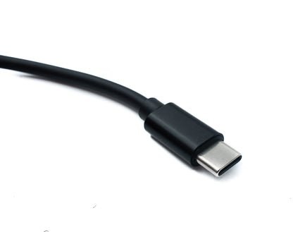 SYSTEM-S DC 12V Kabel 150 cm 3,0 x 1,1 Stecker zu USB 3.1 Typ C Stecker Winkel