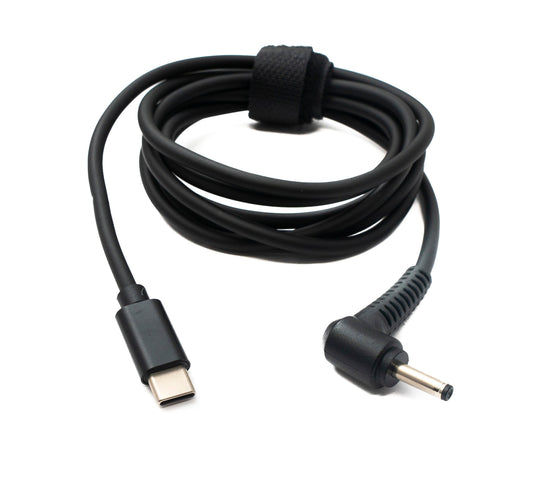 SYSTEM-S DC 12V Kabel 150 cm 3,5 x 1,35 Stecker zu USB 3.1 Typ C Stecker Winkel