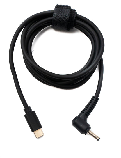 SYSTEM-S DC 12V Kabel 150 cm 3,5 x 1,35 Stecker zu USB 3.1 Typ C Stecker Winkel