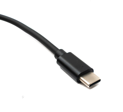 SYSTEM-S DC 12V Kabel 150 cm 3,5 x 1,35 Stecker zu USB 3.1 Typ C Stecker Winkel