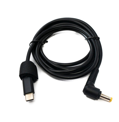 SYSTEM-S DC 12V Kabel 150 cm 4,8 x 1,7 Stecker zu USB 3.1 Typ C Stecker Winkel