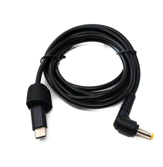 SYSTEM-S DC 12V Kabel 150 cm 4,8 x 1,7 Stecker zu USB 3.1 Typ C Stecker Winkel