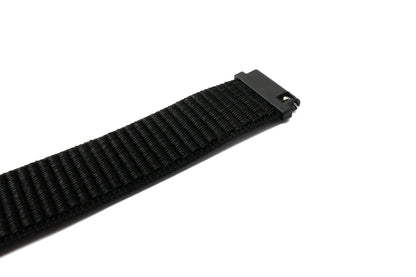 SYSTEM-S Armband 20 mm aus Nylon für Huawei Watch Smartwatch in Schwarz