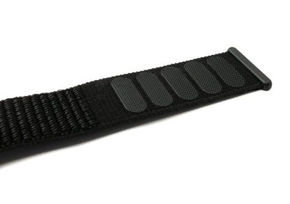 SYSTEM-S Armband 20 mm aus Nylon für Huawei Watch Smartwatch in Schwarz
