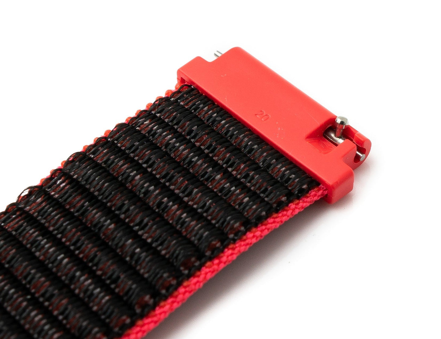 SYSTEM-S Armband 20 mm aus Nylon für Huawei Watch Smartwatch in Rot